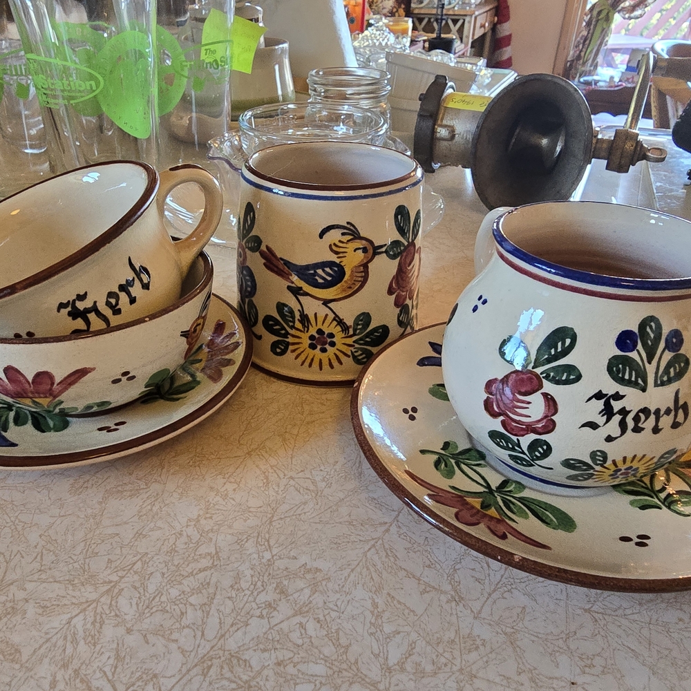 Vintage Wilhelm Kagel Tea Set, for "Herb" 💗ers